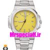 ساعت مچی مردانه پتک فیلیپ ناتیلوس کوارتز استیل صفحه زرد Patek Philippe NUATILOS 01549