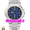 ساعت مچی مردانه پتک فیلیپ موتور کوارتز استیل صفحه ابی Patek Philippe NUATILOS 01215