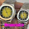 ساعت ست پتک فیلیپ ناتیلوس کوارتز استیل صفحه زرد مشکی Patek Philippe NUATILOS 020753