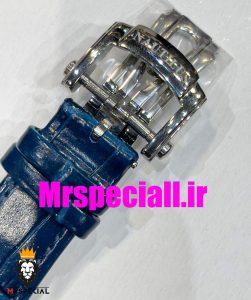 ساعت پتک فیلیپ ناتیلوس مردانه اتوماتیک بند چرم صفحه طوسی قاب نگین Patek Philippe NUATILOS Diamond 020697