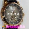 ساعت پتک فیلیپ مردانه بند چرم توربیلون اتوماتیک رزگلد صفحه طوسی Patek Philippe 020811
