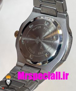 ساعت پتک فیلیپ زنانه کوارتز قاب نگین دورنگ رزگلد صفحه سبز Patek Philippe NUATILOS 020766