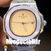 ساعت مچی مردانه پتک فیلیپ ناتیلوس کوارتز استیل صفحه کرم Patek Philippe NUATILOS 020755