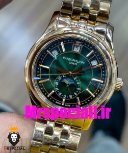 ساعت مچی مردانه پتک فیلیپ دی دیت رزگلد اتوماتیک صفحه سبز Patek Philippe Day date 020661