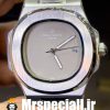 ساعت مچی مردانه پتک فیلیپ ناتیلوس کوارتز استیل صفحه طوسی Patek Philippe NUATILOS 020756