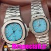 ساعت ست پتک فیلیپ ناتیلوس کوارتز استیل صفحه تیفانی Patek Philippe NUATILOS 020706