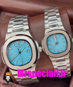 ساعت ست پتک فیلیپ ناتیلوس کوارتز استیل صفحه تیفانی Patek Philippe NUATILOS 020706