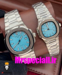 ساعت ست پتک فیلیپ ناتیلوس کوارتز استیل صفحه تیفانی Patek Philippe NUATILOS 020706