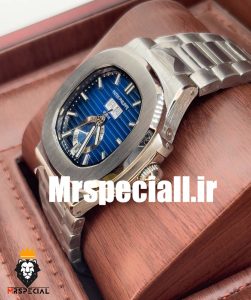 ساعت مردانه پتک فیلیپ ناتیلوس اتوماتیک استیل صفحه ابی دی دیت Patek Philippe NUATILOS 020674 