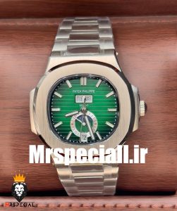 ساعت مردانه پتک فیلیپ ناتیلوس اتوماتیک استیل صفحه سبز دی دیت Patek Philippe NUATILOS 020526