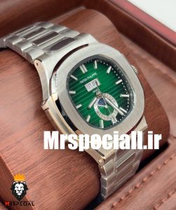 ساعت مردانه پتک فیلیپ ناتیلوس اتوماتیک استیل صفحه سبز دی دیت Patek Philippe NUATILOS 020526