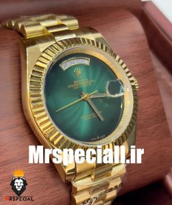 ساعت مچی مردانه رولکس مدل دی دیت اتوماتیک طلایی صفحه سبز 01154 ROLEX DAY DATE