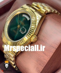 ساعت مچی مردانه رولکس مدل دی دیت اتوماتیک طلایی صفحه سبز 01154 ROLEX DAY DATE