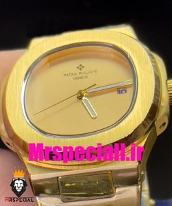 ساعت پتک فیلیپ مردانه ناتیلوس کوارتز طلایی صفحه طلایی Patek Philippe NUATILOS 020769