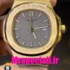 ساعت پتک فیلیپ مردانه ناتیلوس کوارتز طلایی صفحه طوسی Patek Philippe NUATILOS 020770