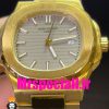 ساعت پتک فیلیپ مردانه ناتیلوس کوارتز طلایی صفحه طوسی Patek Philippe NUATILOS 020770