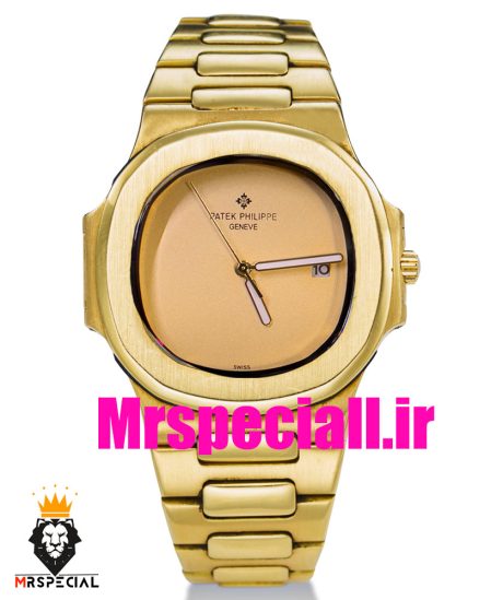 ساعت پتک فیلیپ مردانه ناتیلوس کوارتز طلایی صفحه طلایی Patek Philippe NUATILOS 020769