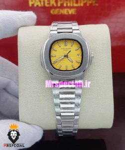 ساعت مچی زنانه پتک فیلیپ ناتیلوس کوارتز استیل صفحه زرد Patek Philippe NUATILOS 021178 