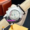 ساعت مچی مردانه پتک فیلیپ دی دیت اتوماتیک بند چرم صفحه سفید Patek Philippe Perpetual Calendar 021241