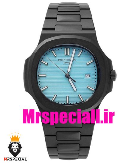 ساعت مچی مردانه پتک فیلیپ ناتیلوس کوارتز مشکی صفحه تیفانی Patek Philippe NUATILOS 021180