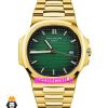 ساعت مچی مردانه پتک فیلیپ ناتیلوس کوارتز طلایی صفحه سبز Patek Philippe nuatilos 021179