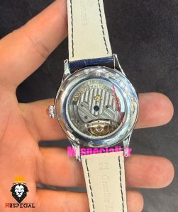 ساعت پتک فیلیپ مردانه اتوماتیک چرم ابی صفحه ابی Patek Philippe 021555