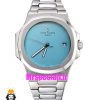 ساعت پتک فیلیپ مردانه ناتیلوس کوارتز استیل صفحه تیفانی Patek Philippe NUATILOS 021030