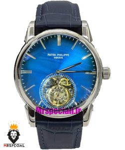 ساعت پتک فیلیپ مردانه اتوماتیک چرم ابی صفحه ابی Patek Philippe 021555