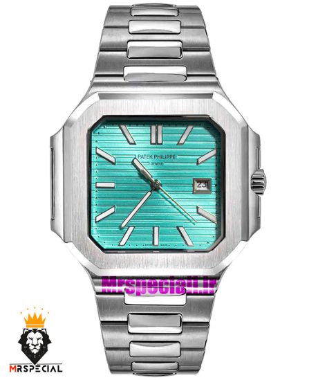 ساعت مچی مردانه پتک فیلیپ مدل کوبیتوس بند استیل صفحه تیفانی Patek Philippe CUBITUS 021069