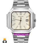 ساعت مچی مردانه پتک فیلیپ مدل کوبیتوس بند استیل صفحه سفید Patek Philippe CUBITUS 021067