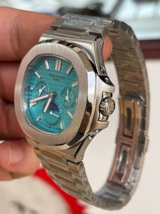 ساعت مردانه پتک فیلیپ ناتیلوس دی دیت اتوماتیک استیل صفحه تیفانی Patek Philippe NUATILOS 01089