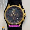 ساعت پورشه دیزاین مردانه کرنوگراف طلایی بند جیر مشکی صفحه مشکی Porsche Design 021186
