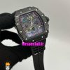 ساعت ریچارد میل مردانه کرنوگراف مشکی بند رابر مشکی 021221 RICHARD MILLE