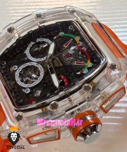 ساعت ریچارد میل مردانه کرنوگراف بند رابر نارنجی 021613 RICHARD MILLE 