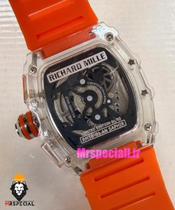 ساعت ریچارد میل مردانه کرنوگراف بند رابر نارنجی 021613 RICHARD MILLE 
