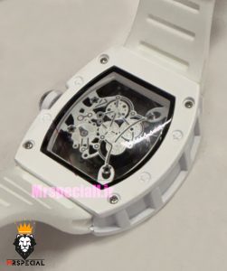ساعت ریچارد میل مردانه کوارتز سفید بند رابر سفید 021614 RICHARD MILLE