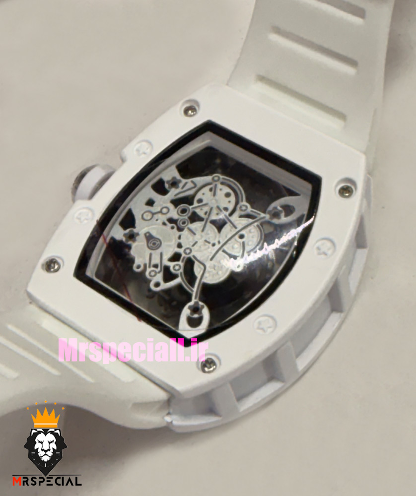 ساعت ریچارد میل مردانه کوارتز سفید بند رابر سفید 021614 RICHARD MILLE