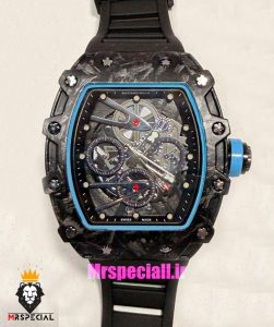 ساعت ریچارد میل مردانه کوارتز مشکی بند رابر مشکی 021618 RICHARD MILLE 