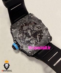 ساعت ریچارد میل مردانه کوارتز مشکی بند رابر مشکی 021618 RICHARD MILLE 