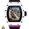 ساعت ریچارد میل مردانه کوارتز سفید بند رابر مشکی 021615 RICHARD MILLE