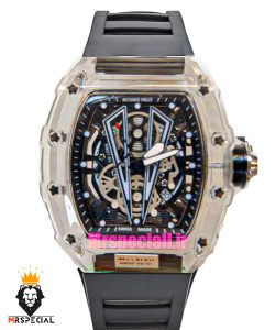 ساعت ریچارد میل مردانه کوارتز قاب شیشه بند رابر مشکی 021616 RICHARD MILLE