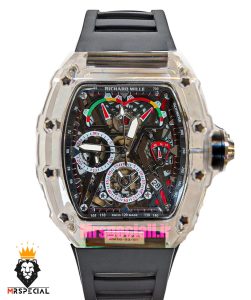 ساعت ریچارد میل مردانه کرنوگراف بند رابر مشکی 021612 RICHARD MILLE