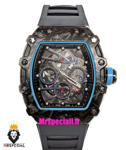 ساعت ریچارد میل مردانه کوارتز مشکی بند رابر مشکی 021618 RICHARD MILLE