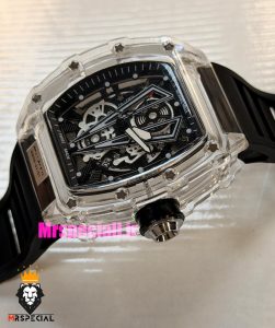 ساعت ریچارد میل مردانه کوارتز قاب شیشه بند رابر مشکی 021616 RICHARD MILLE 