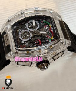 ساعت ریچارد میل مردانه کرنوگراف بند رابر مشکی 021612 RICHARD MILLE