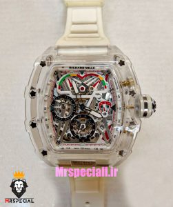 ساعت ریچارد میل مردانه کرنوگراف سفید بند رابر سفید 021611 RICHARD MILLE 
