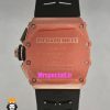 ساعت ریچارد میل مردانه کرنوگراف رزگلد بند رابر مشکی 021220 RICHARD MILLE