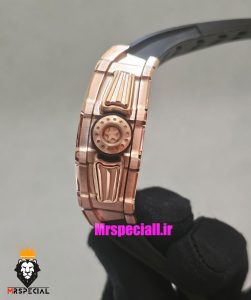 ساعت ریچارد میل مردانه کرنوگراف رزگلد بند رابر مشکی 021220 RICHARD MILLE 