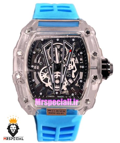 ساعت ریچارد میل مردانه کوارتز قاب شیشه ای بند رابر ابی 01890 RICHARD MILLE