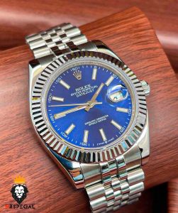ساعت رولکس مردانه مدل دیت جاست اتوماتیک استیل صفحه ابی 5789 ROLEX DATE JUST